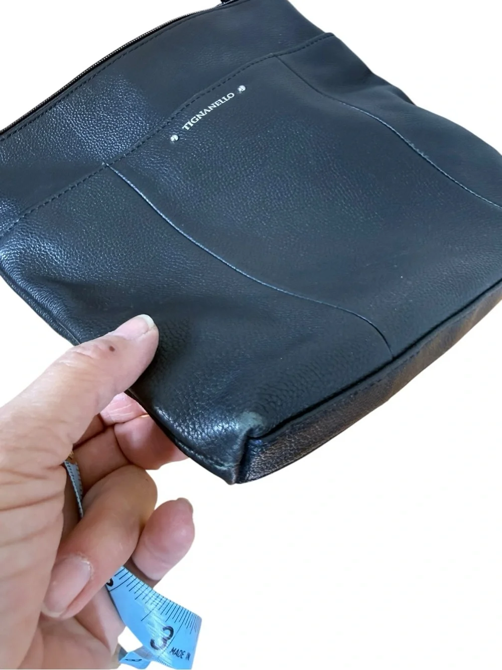 Tignanello‎ Black Pebbled Leather Bag
